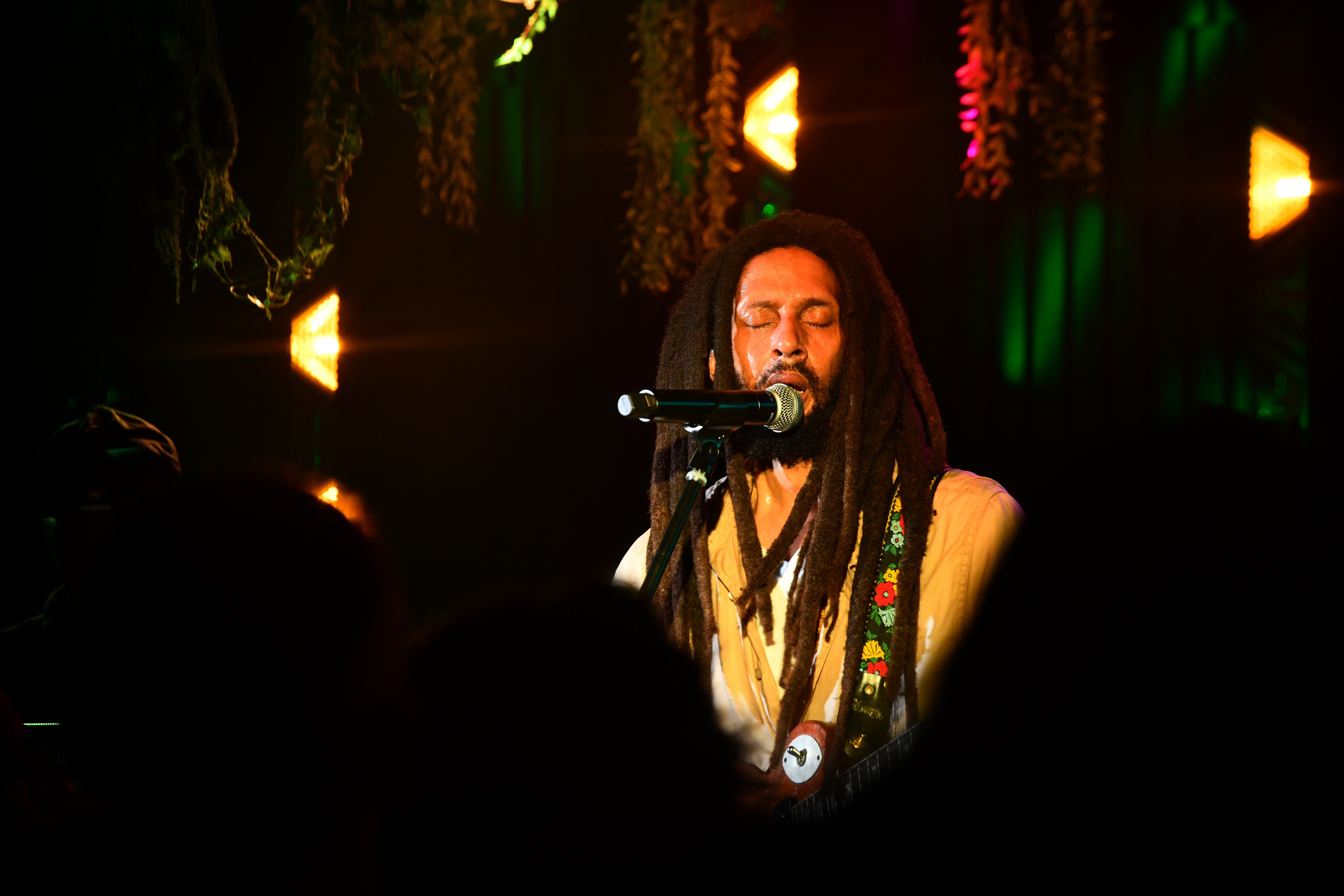 Julian Marley performing live on stage in Thailand